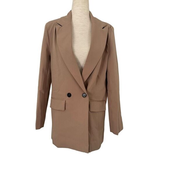 SHEIN BIZwear Double Breasted Lapel Neck Blazer Oversized Size Small S Woman's - Picture 11 of 11